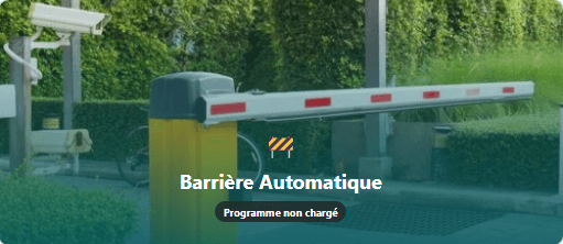Barrière automatique de parking avec caméra de surveillance
